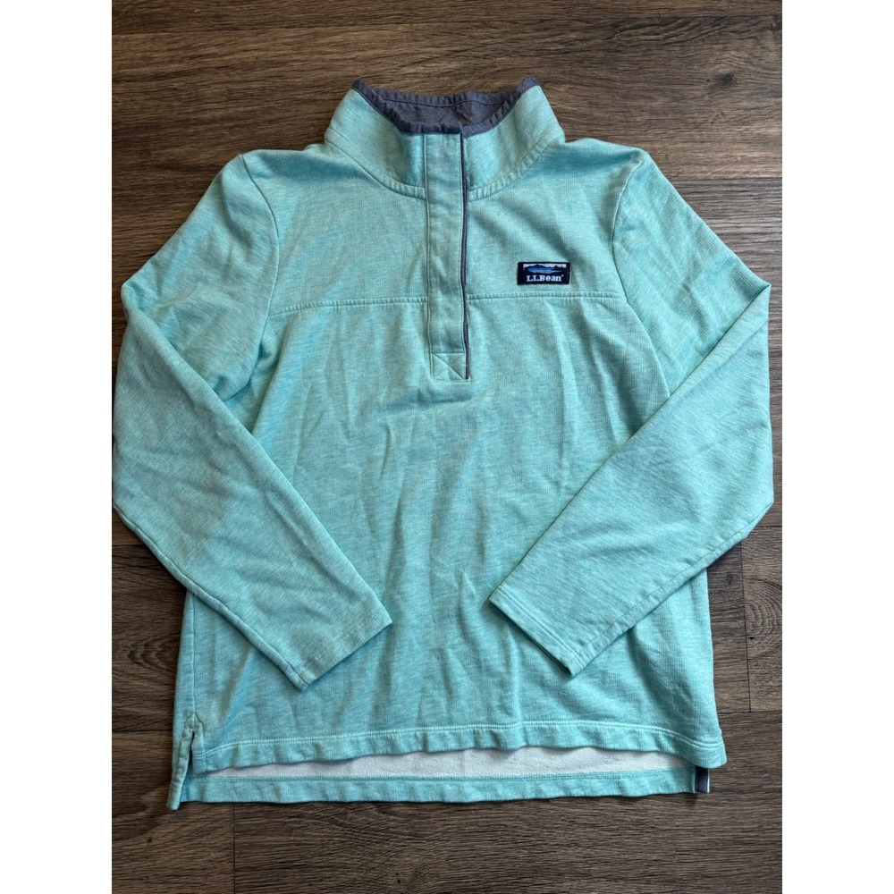 LL Bean Women's Mint Teal Pullover Top Size Petite‎ Small